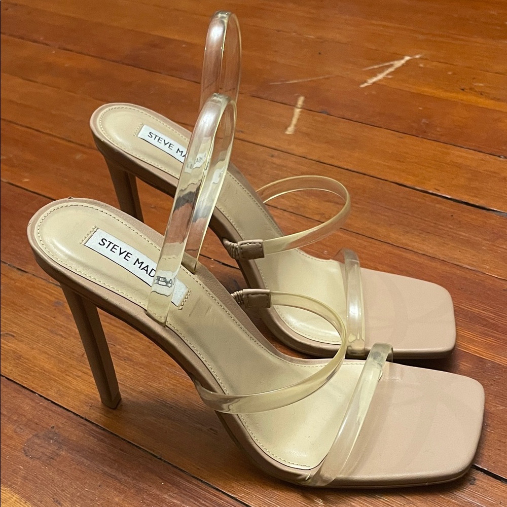 Steve Madden Beige Strappy Heels